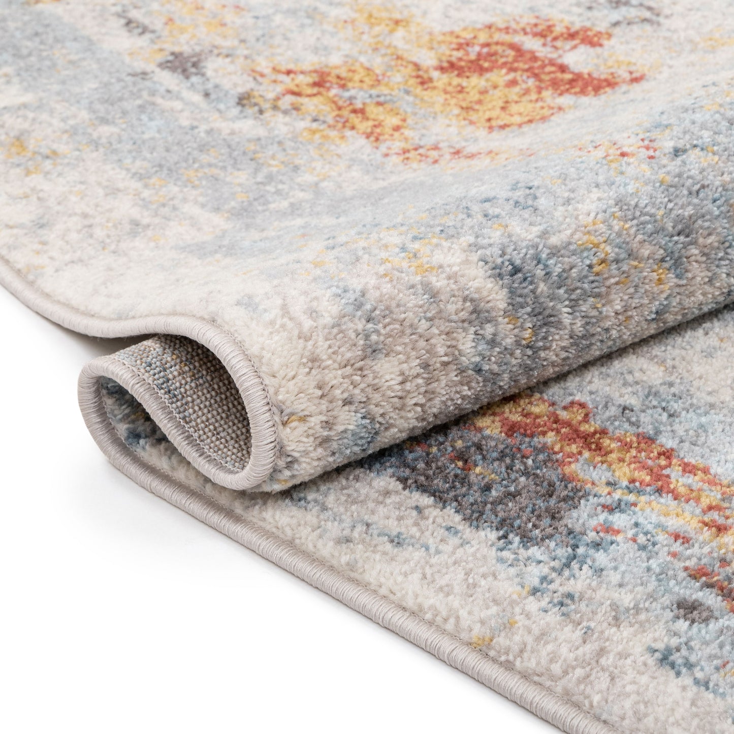 Nadine Abstract Vintage Distressed Blue Rug 2844