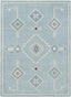 Azra Tribal Medallion Light Blue Rug 2886