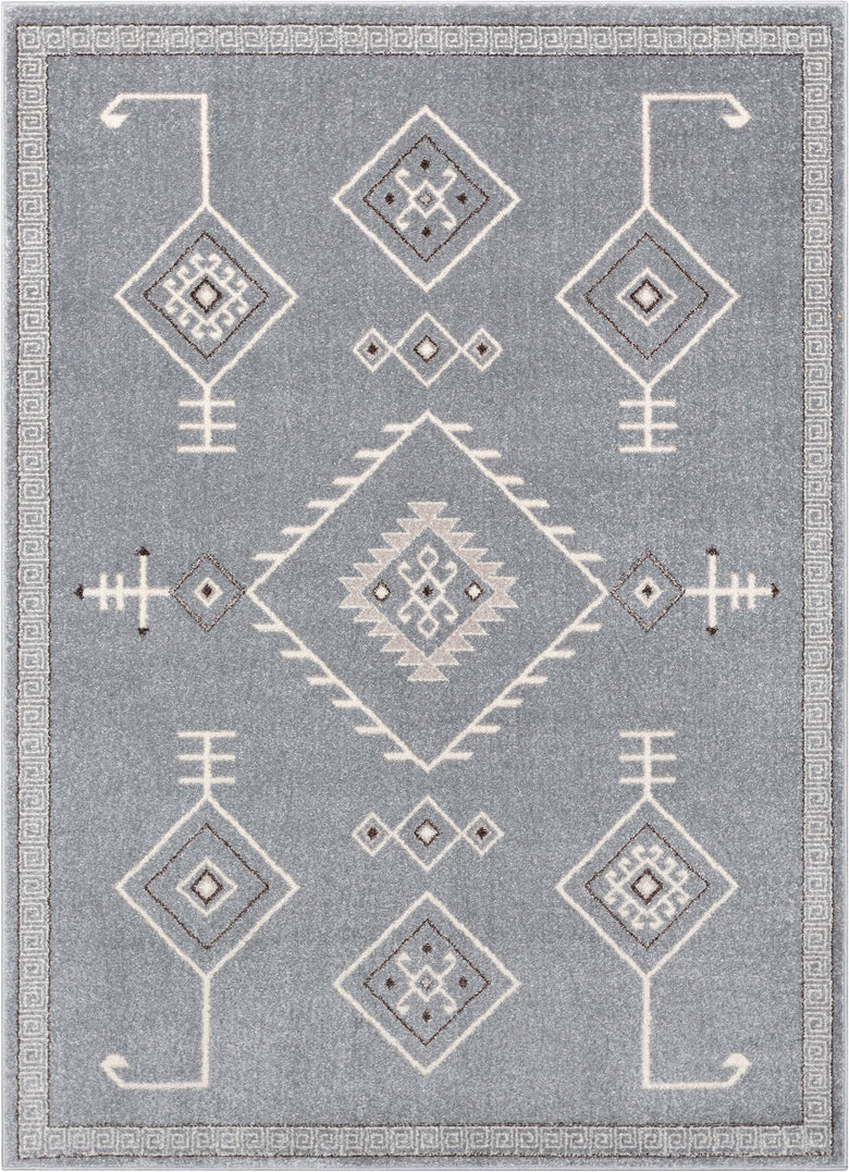 Azra Tribal Medallion Grey Rug 2887