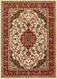 Medallion Kashan Ivory Traditional Rug 54102