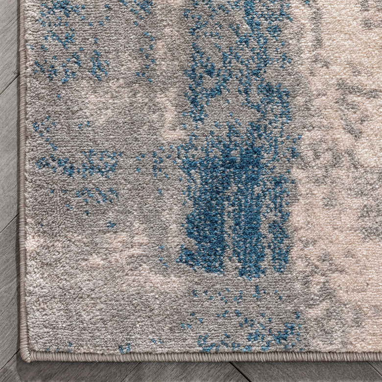 Kalia Modern Abstract Grey Blue Rug 54554