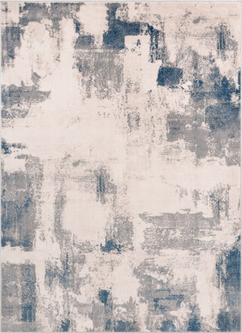 Kalia Modern Abstract Grey Blue Rug 54554