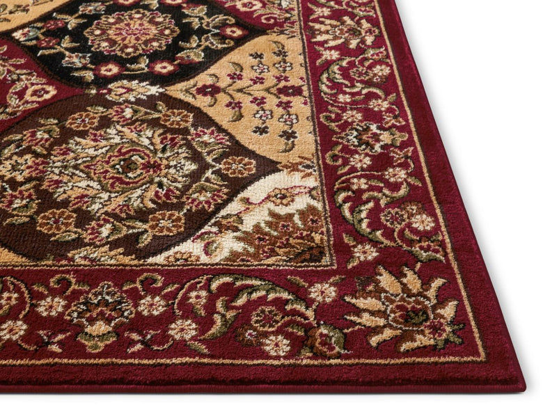 Wentworth Panel Red Traditional Rug 54770