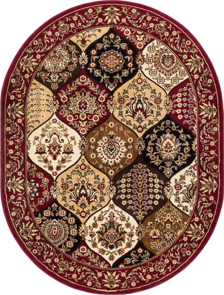 Wentworth Panel Red Traditional Rug 54770