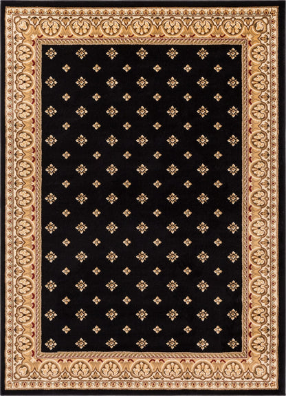 Hudson Terrace Black Traditional Rug 54893