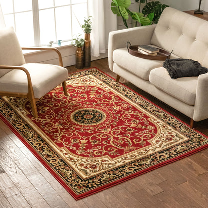 Casbah Traditional Oriental Medallion Persian Red Rug 54940