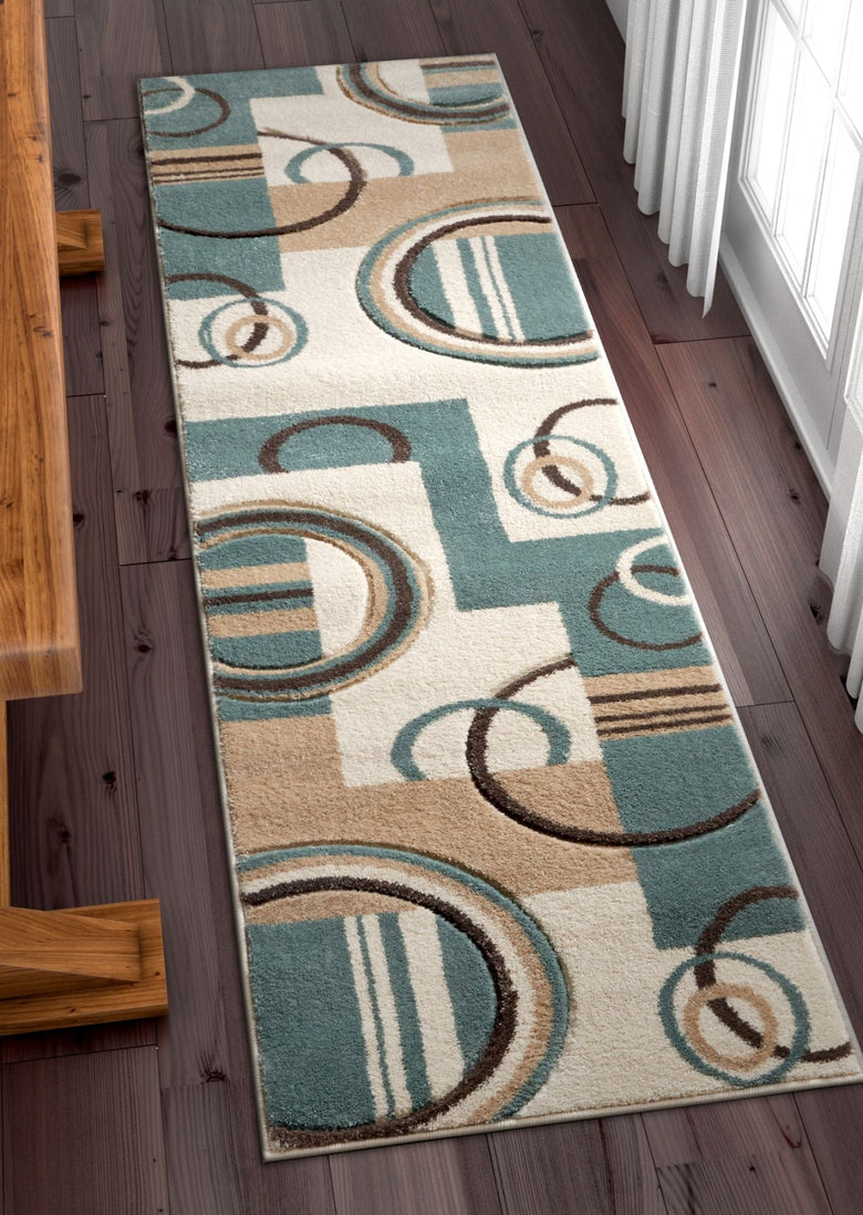 Galaxy Waves Mint Modern Rug 60014