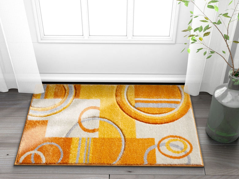 Galaxy Waves Orange Modern Rug 60019
