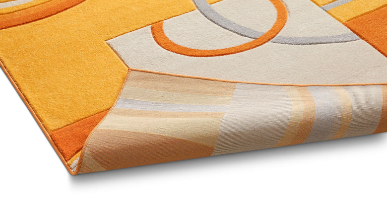 Galaxy Waves Orange Modern Rug 60019