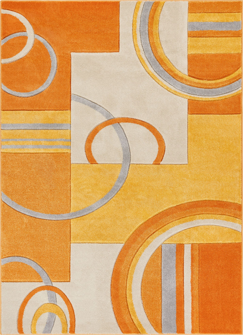 Galaxy Waves Orange Modern Rug 60019