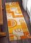 Galaxy Waves Orange Modern Rug 60019
