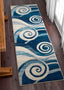 Whirlwind  Blue Modern Rug 60054
