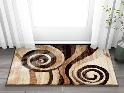 Whirlwind Brown Modern Rug