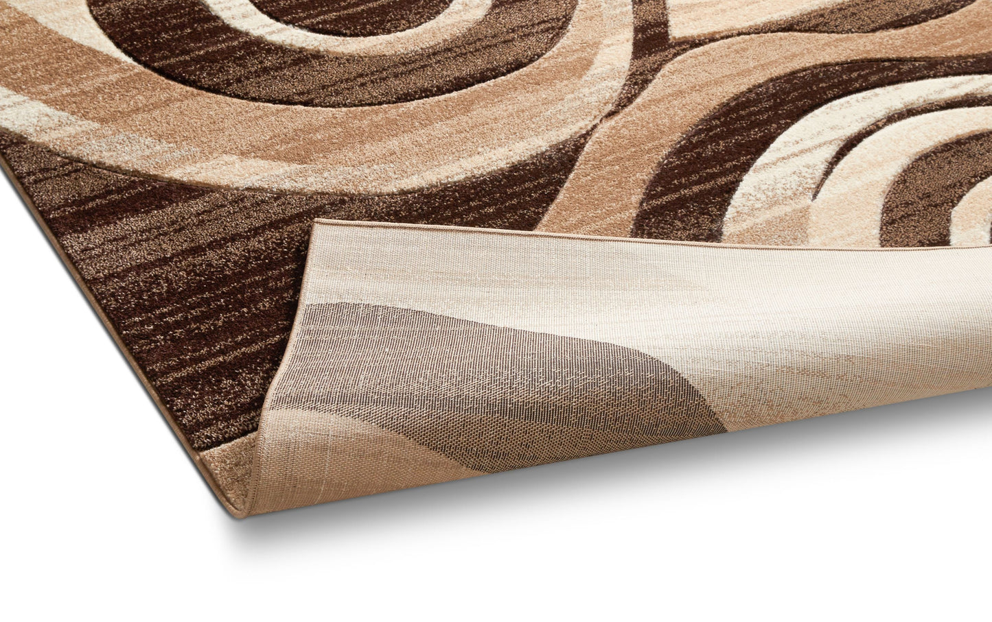 Whirlwind Brown Modern Rug