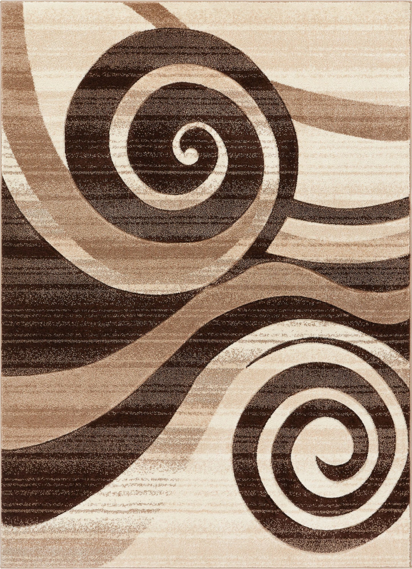 Whirlwind Brown Modern Rug