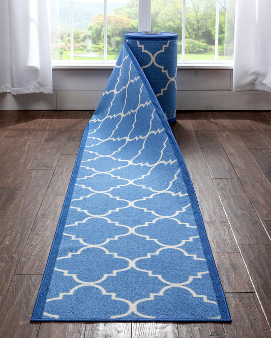 Kings Court Brooklyn Trellis Blue Roll 6516R