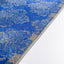 Greek Key Blue Distressed Non Slip Washable Rug 6526