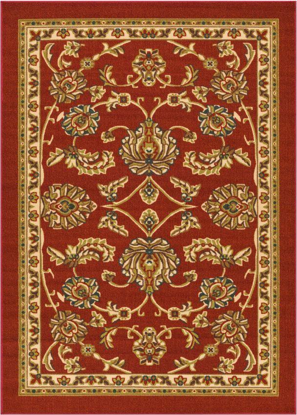 Tabriz Red Traditional Non Slip Washable Rug 6630