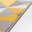 Vector Yellow Geometric Non Slip Washable Rug 6661