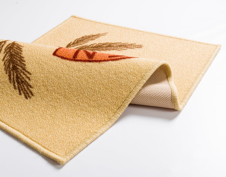 Kitchen Bakery Beige Kitchen NonSlip Washable Rug 6672