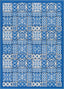 Roxbury Blue Modern Non Slip Washable Rug 6726