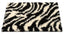 Safari Zebra Black Contemporary Shag Rug 7033
