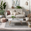 Cozumel Grey Modern Border Rug 7127