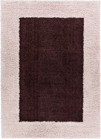 Cozumel Brown Modern Border Rug 7128