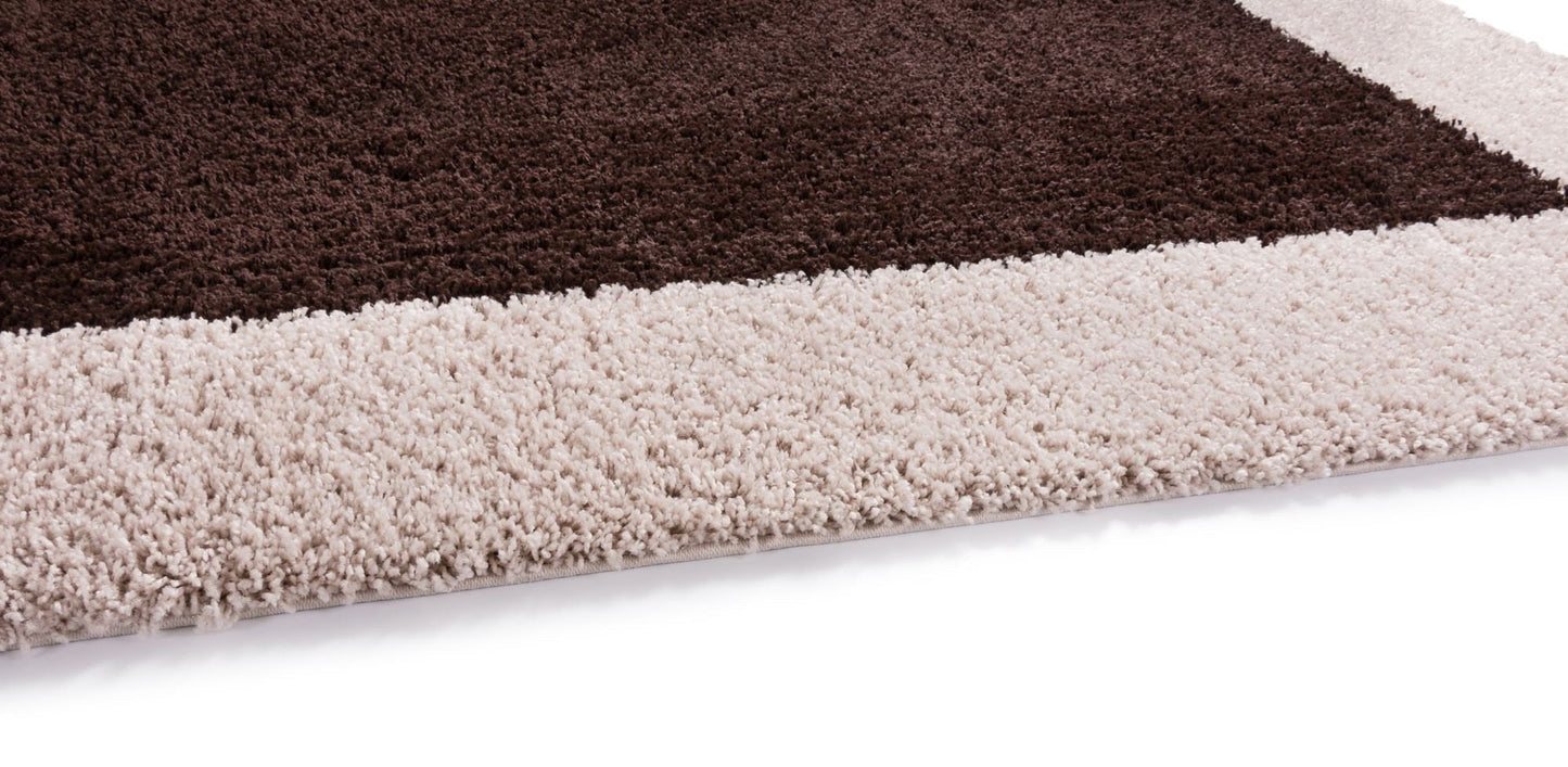 Cozumel Brown Modern Border Rug 7128