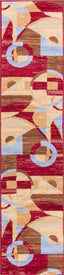 Riga Circles Red Abstract Rug 8420