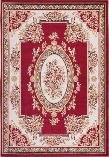 Medallion Centre Red Traditional Rug 8460