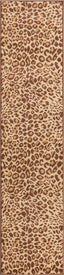 Cocoa Leopard Brown Animal Print Rug 8558