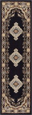 Tehran Traditional Black Traditional Rug 8573