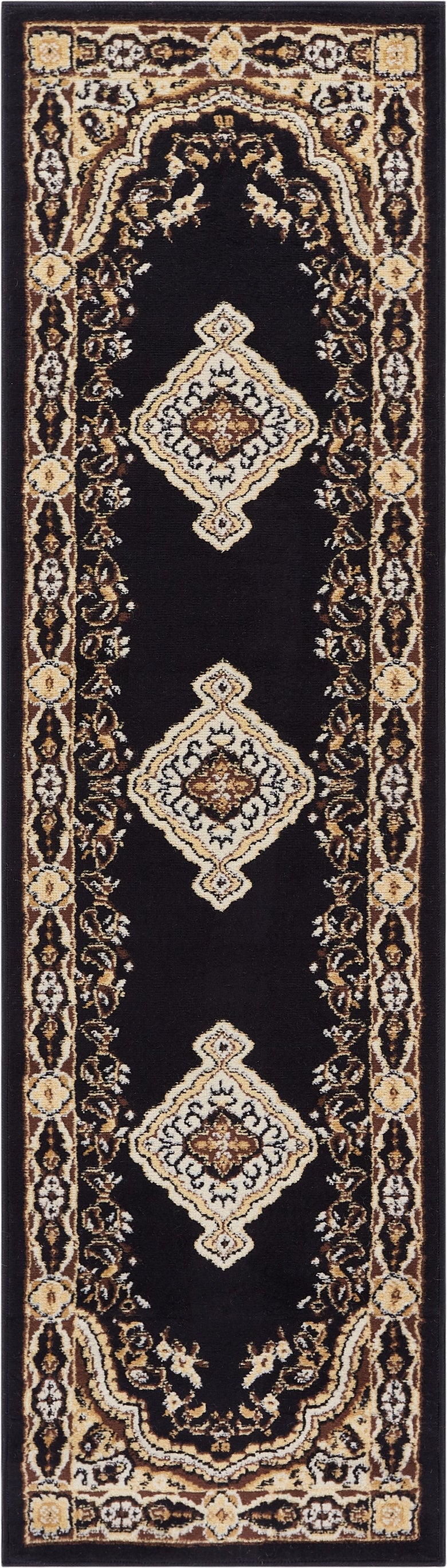 Tehran Traditional Black Traditional Rug 8573