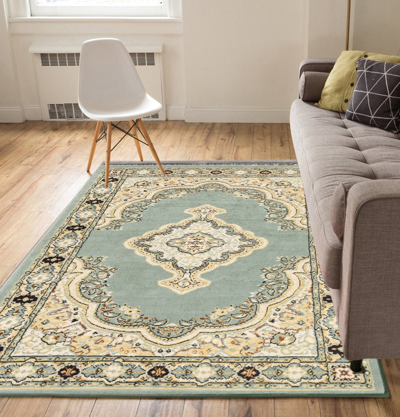 Tehran Blue Traditional Rug 8576