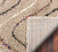 Macie Cream Abstract Wavy Stripes Shag Rug AA-12