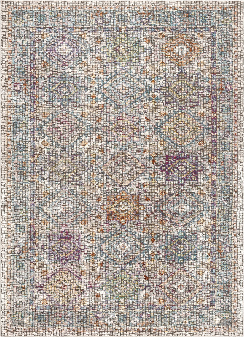 Fiona Multi Vintage Panel Persian Mosaic Rug AE-11