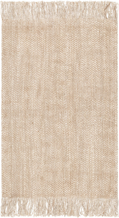 Lola Jute Chevron Natural Hand-Woven Chunky-Textured Rug ALE-12