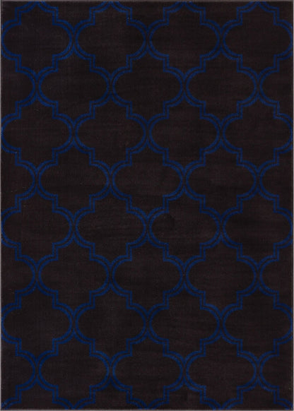 Jaclyn Charcoal Modern Moroccan Lattice Rug AM-23