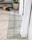 Hira Moroccan Trellis Geometric Grey High-Low Rug ANT-17