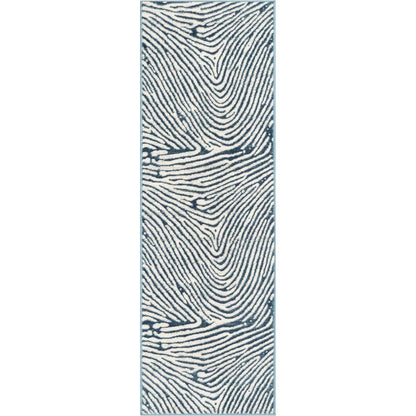 Asiya Modern Geometric Blue High-Low Rug ANT-24