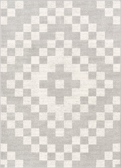 Beren Southwestern Geometric Ivory High-Low Rug ANT-32