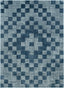 Beren Southwestern Geometric Blue High-Low Rug ANT-34