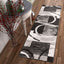 Ash Quartet Circles Black Contemporary Rug As-04