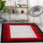 Arian Modern Border Pattern Red 3D Hand-Carved Rug AST-50
