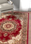 Mahal Traditional Oriental Persian Medallion Red Rug AU-90