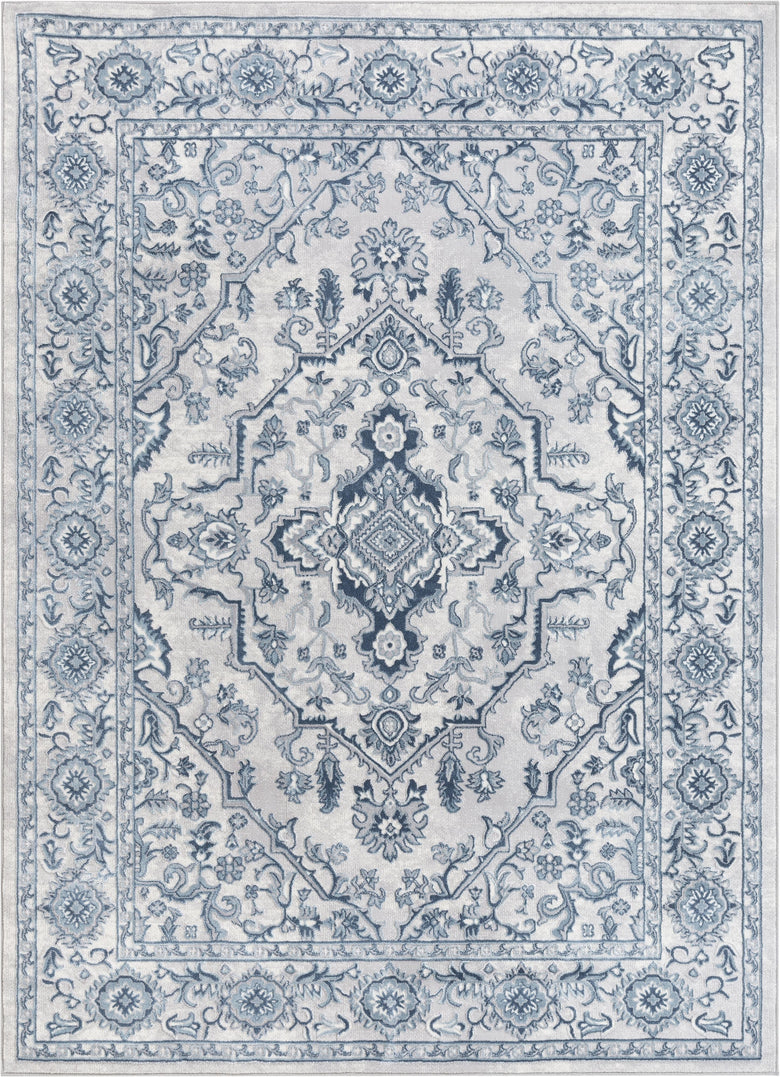 Lauren Vintage Persian Medallion Grey High-Low Rug AV-37
