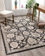 Madison Vintage Floral Grey High-Low Rug AV-47