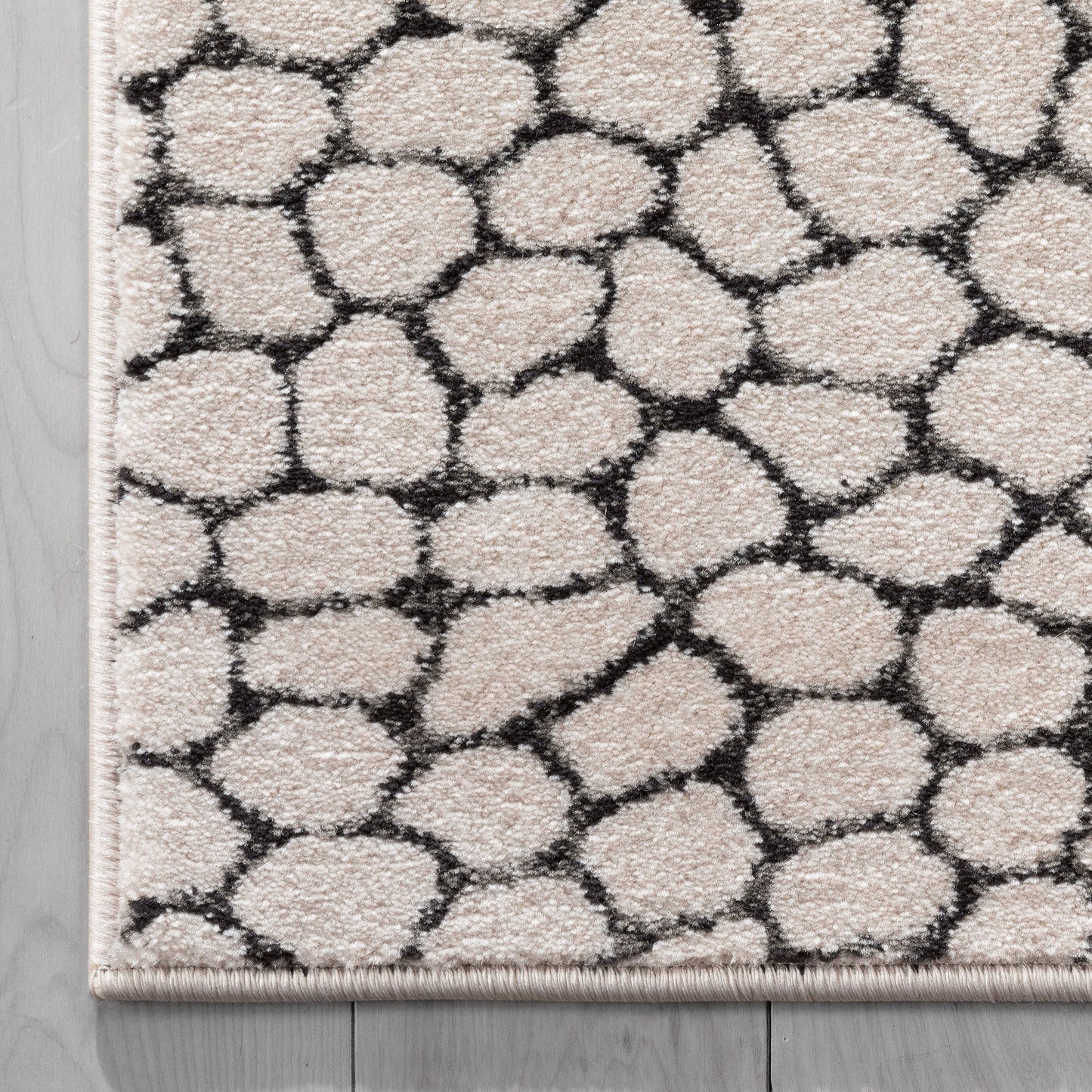 Asher Modern Pebbled Ivory Soft Rug BAL-12