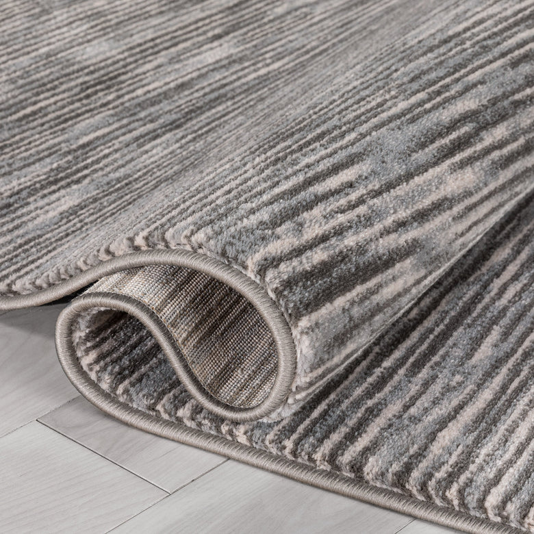 Owen Striation Modern Dark Grey Soft Rug BAL-37